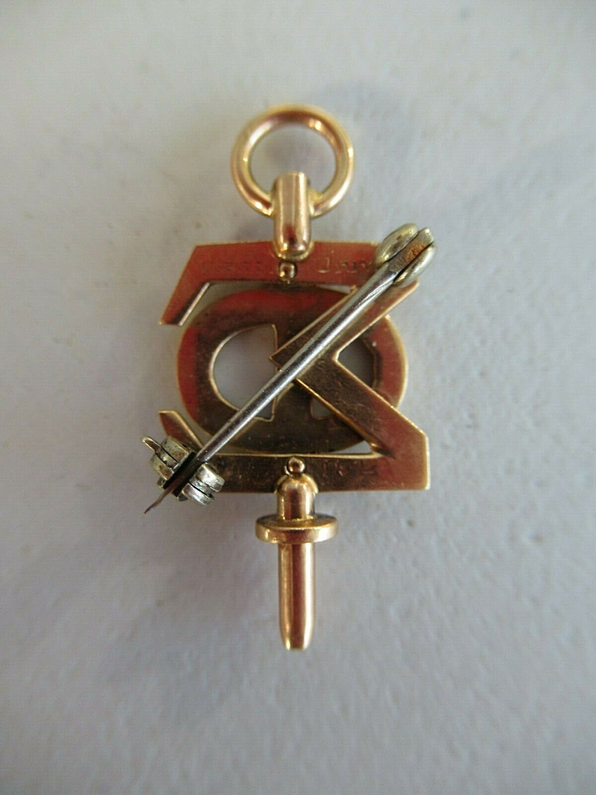 美国兄弟会 PIN KEY PHI Sigma。黄金制造。命名。编号。 1720