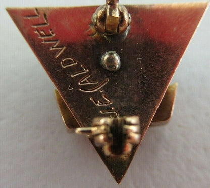 USA FRATERNITY PIN OMEGA UPSILON DELTA. MADE IN GOLD. NAMED. 1726