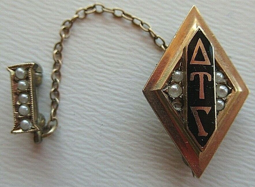 USA FRATERNITY PIN DELTA UPSILON GAMMA. MADE IN GOLD FILLED. MARKED. 1