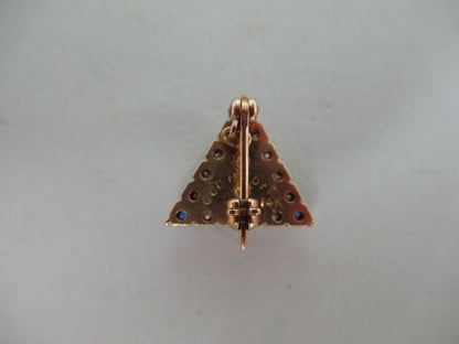 USA FRATERNITY PIN KAPPA PHI PHI. MADE IN GOLD 14K. SAPPHIRES. 809