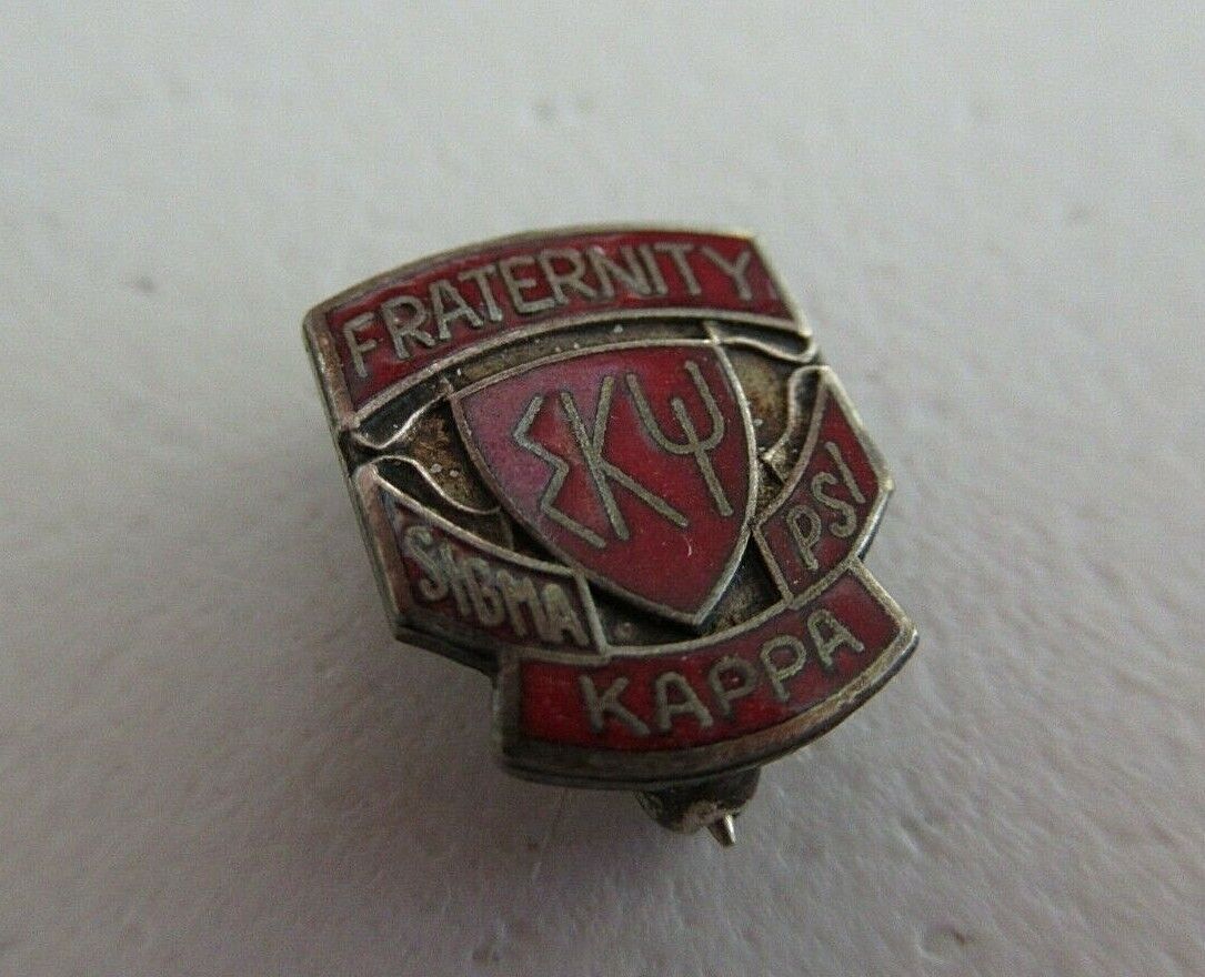 美国兄弟会 PIN SIGMA KAPPA PSI。银制。标记为英镑。 1