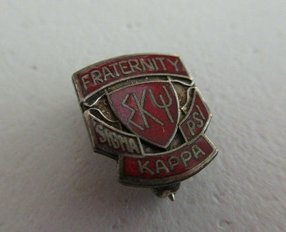 USA FRATERNITY PIN SIGMA KAPPA PSI. MADE IN SILVER. MARKED STERLING. 1