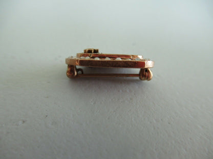 USA FRATERNITY PIN TAU BETA KAPPA. MADE IN GOLD. NAMED. MARKED. 786