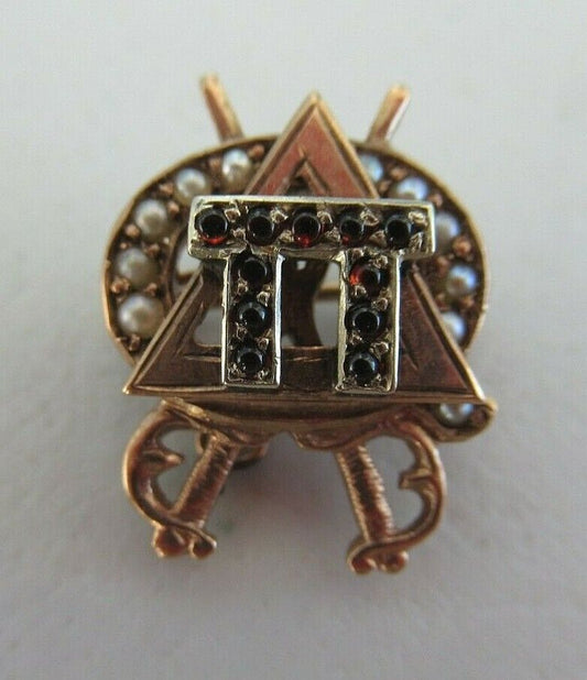 美国兄弟会 PIN PI DELTA。黄金制造。 1595