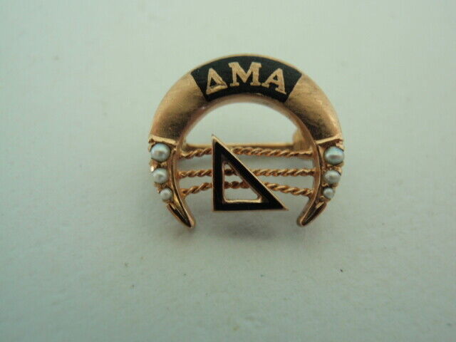 USA FRATERNITY PIN DELTA MU ALPHA. MADE IN GOLD 10K. MARKED. 665