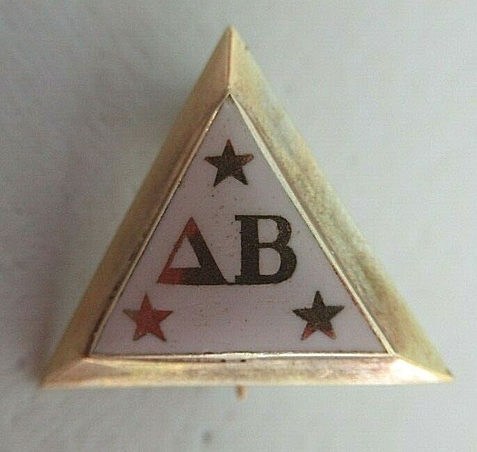 USA FRATERNITY PIN DELTA BETA. MADE IN GOLD 10K. NAMED. MARKED. 1359