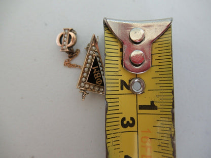 USA FRATERNITY PIN PHI BETA MU. MADE IN GOLD. MARKED 1349