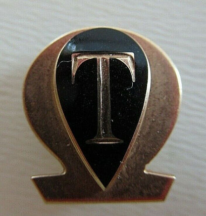 USA FRATERNITY PIN TAU OMEGA. MADE IN GOLD 10K. NAMED. MARKED.1311