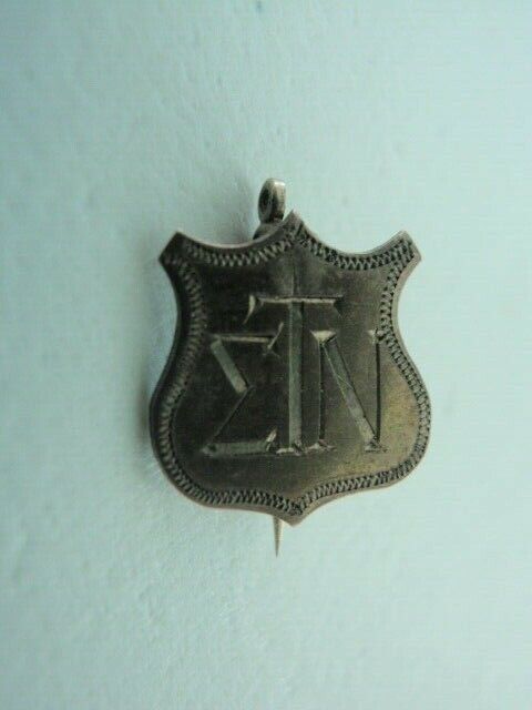 USA FRATERNITY PIN TAU SIGMA NU. MADE IN SILVER. RARE! 501