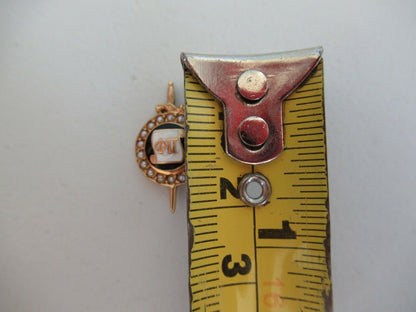 USA FRATERNITY PIN PHI PI. MADE IN GOLD. NAMED. MARKED 1343