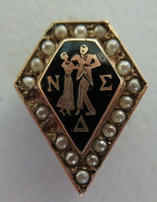 美国兄弟会 PIN NU Sigma DELTA。 10K 金制成。标记为 1403