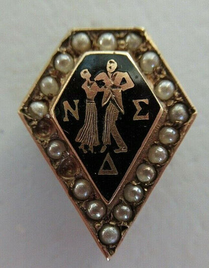 USA FRATERNITY PIN NU SIGMA DELTA. MADE IN GOLD 10K. MARKED 1403