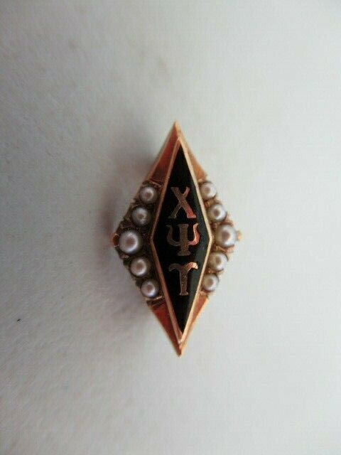 美国兄弟会 PIN CHI PSI UPSILON 。 14K 金制成。命名。 750