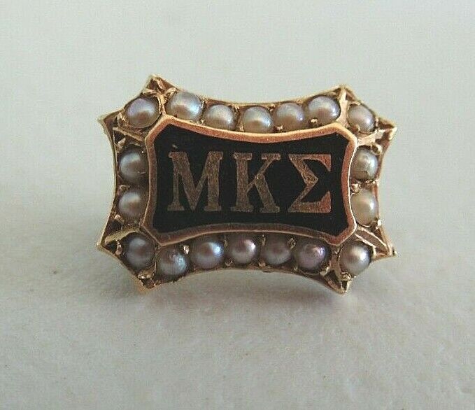 USA FRATERNITY PIN MU KAPPA SIGMA. MADE IN GOLD 14K. MARKED. 829