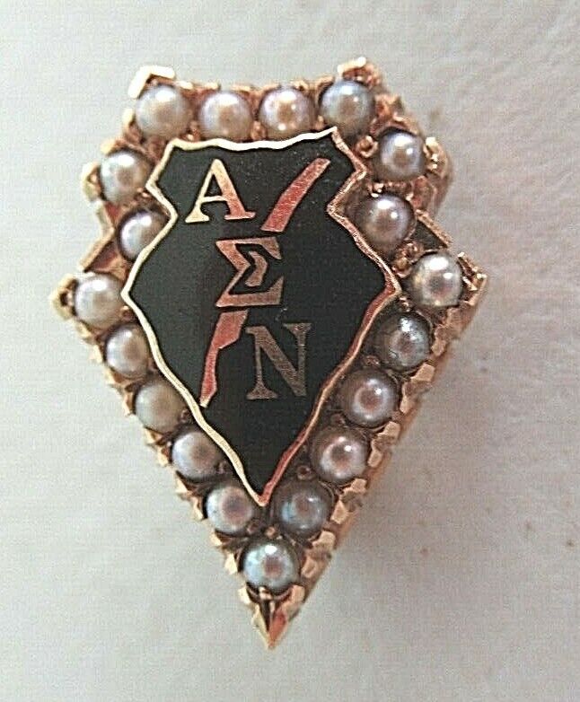 USA FRATERNITY PIN ALPHA SIGMA NU. MADE IN GOLD. NAMED. 1096