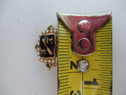 USA FRATERNITY PIN SIGMA EPSILON. MADE IN GOLD. RUBIES. 1512