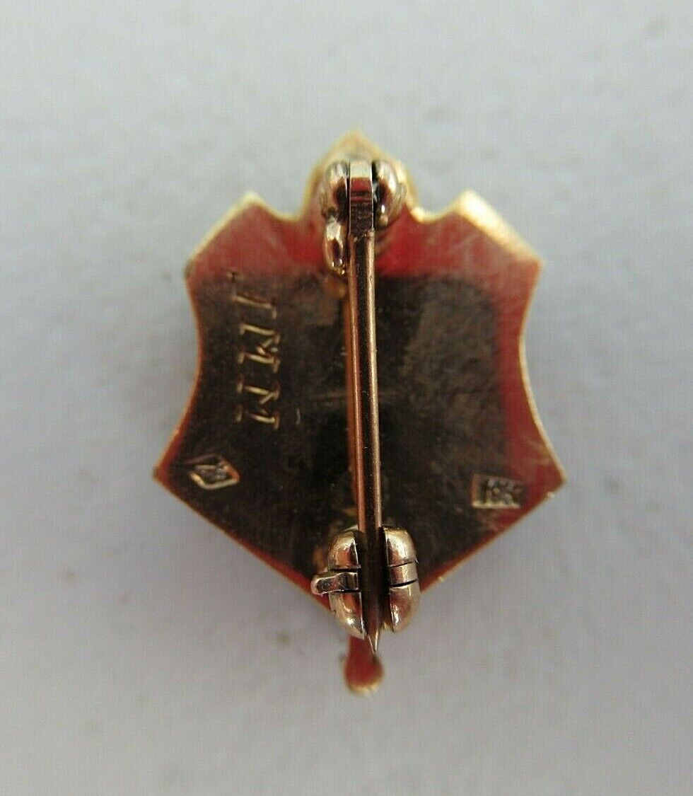 美国兄弟会 PIN PHI BETA RHO。 10K 金制成。红宝石。命名。标记