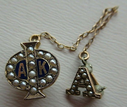 USA FRATERNITY PIN PHI ALPHA KAPPA. MADE IN GOLD 10K. MARKED. 1289