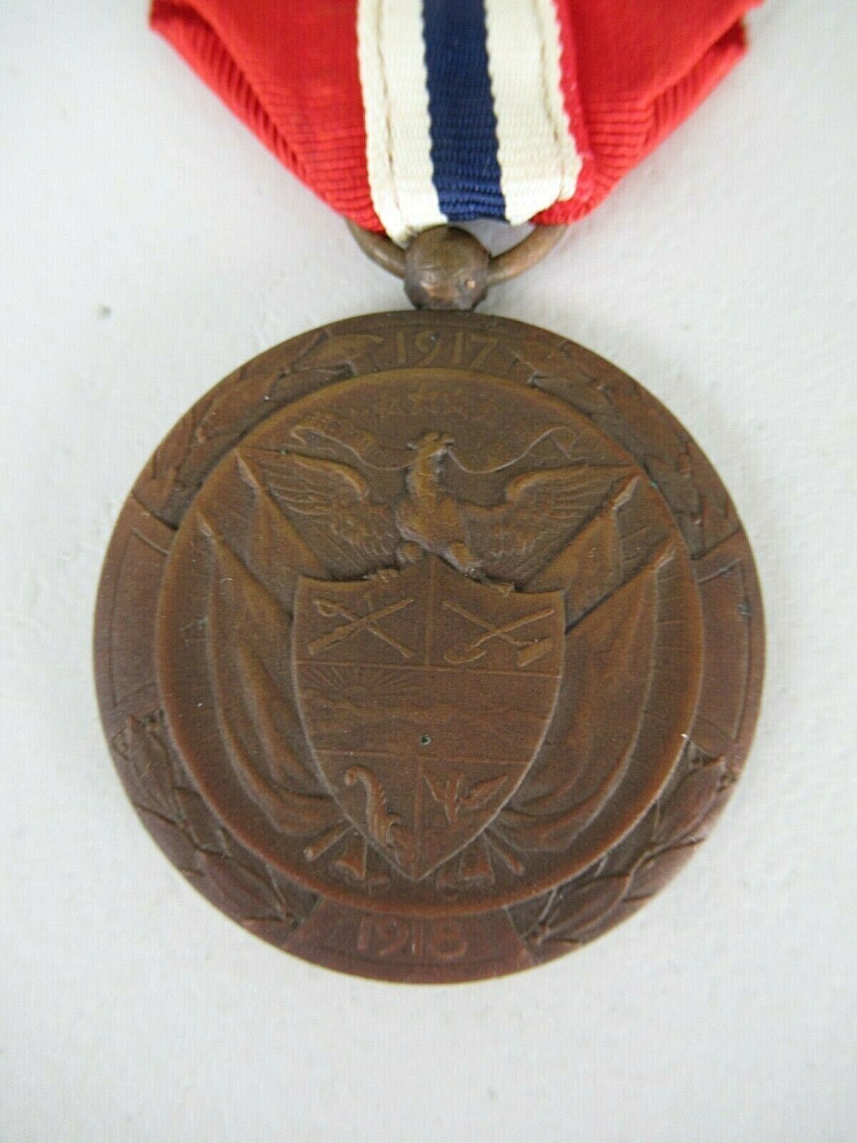 PANAMA WWI VICTORY 'SOLIDARITY' MEDAL 3RD CLASS. ORIGINAL W/ MAKER'S NAME! RARE!