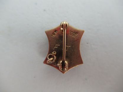 美国兄弟会 PIN SIGMA CHI OMEGA。 10K 金制成。命名。已标记。 1