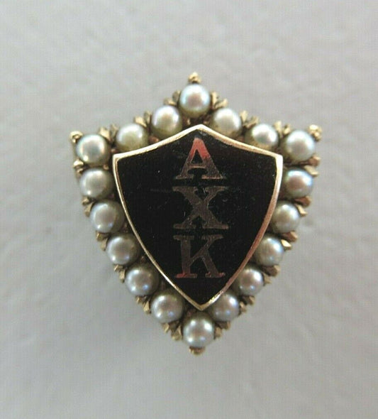 美国兄弟会 PIN ALPHA CHI KAPPA。黄金制造。 1930.命名。已标记。