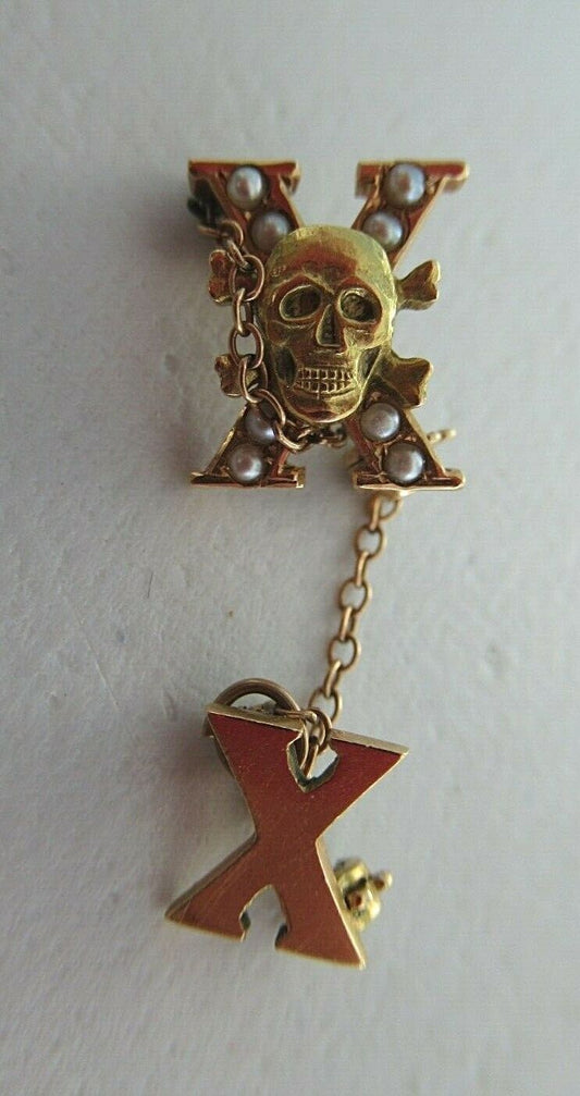USA FRATERNITY PIN CHI. MADE IN GOLD 14K. MARKED. 1550