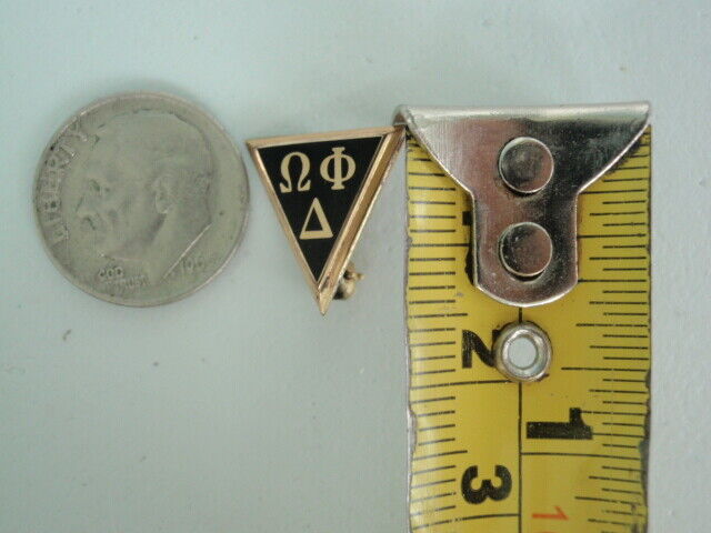 USA FRATERNITY PIN PI OMEGA PHI DELTA. GOLD FILLED. NUMBERED #187! MAR