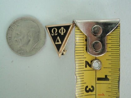 USA FRATERNITY PIN PI OMEGA PHI DELTA. GOLD FILLED. NUMBERED #187! MAR