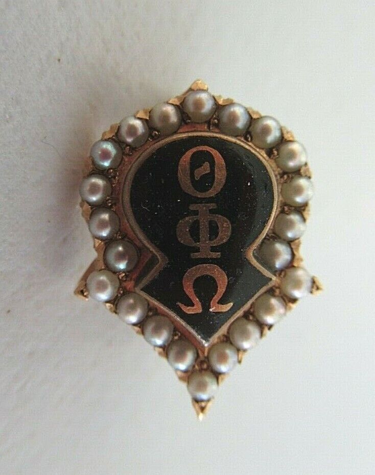 USA FRATERNITY PIN THETA PHI OMEGA. MADE IN GOLD. 1913. NAMED. 1469
