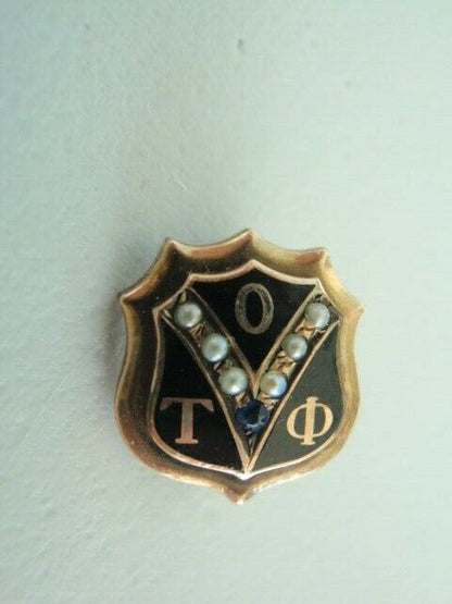 USA FRATERNITY PIN OMICRON TAU PHI. MADE IN GOLD. MARKED. 590