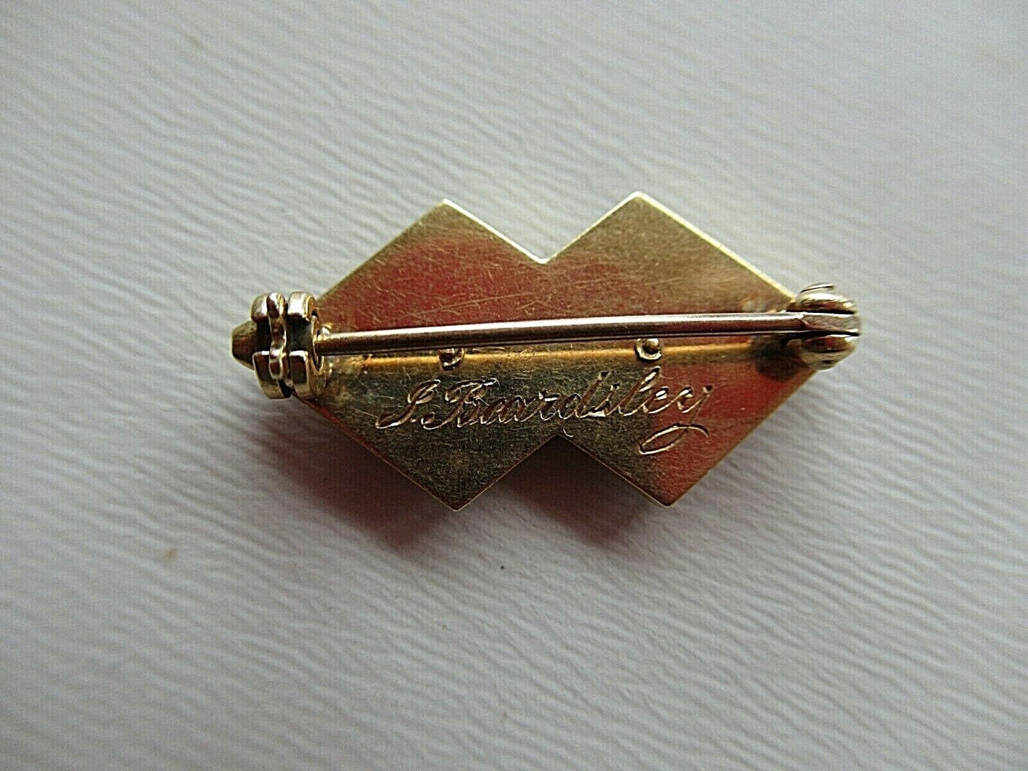 USA FRATERNITY PIN PHI SIGMA. MADE IN GOLD. NAMED. 1298