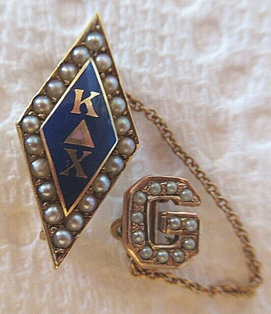 USA FRATERNITY PIN KAPPA DELTA CHI. MADE IN GOLD 10K. NAMED. 1176