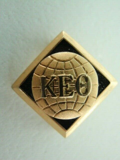 USA FRATERNITY PIN KAPPA EPSILON THETA. MADE IN GOLD. 560