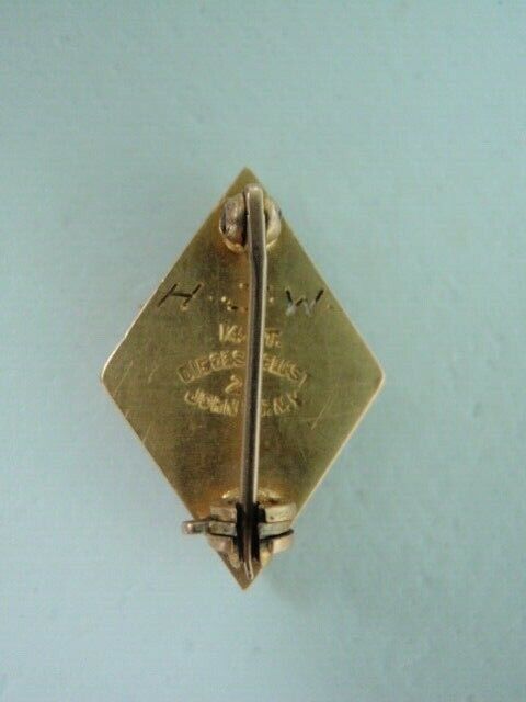 USA FRATERNITY PIN PHI DELTA PSI. MADE IN GOLD 14K. NAMED. RARE! 495