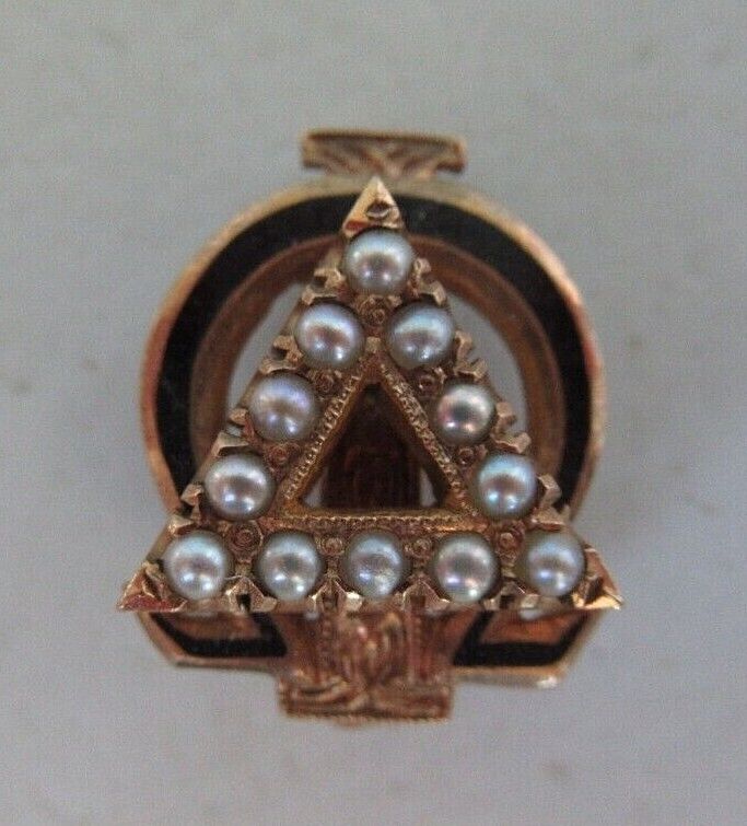 USA FRATERNITY PIN DELTA OMEGA. MADE IN GOLD. NAMED. 1826