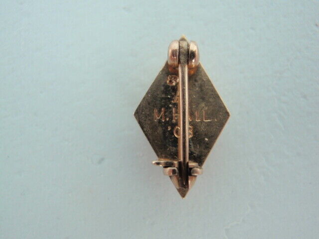 USA FRATERNITY PIN SIGMA LAMBDA. MADE IN GOLD. MARKED. 1908. NAMED. 39