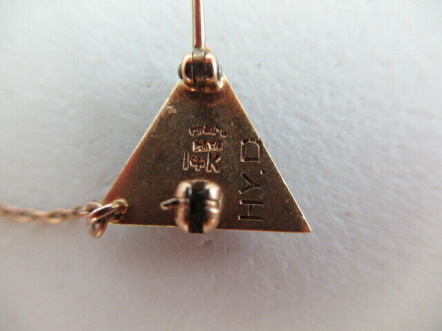 USA FRATERNITY PIN CHI ALPHA SIGMA. MADE IN GOLD 14K. NAMED. MARKED. 7
