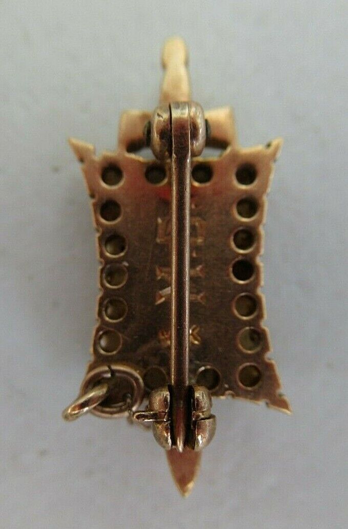 USA FRATERNITY PIN KAPPA PHI ALPHA. MADE IN GOLD 14K. NAMED. 1768