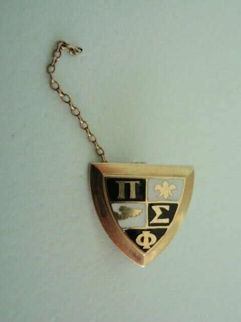 USA FRATERNITY PIN PI SIGMA PHI. MADE IN GOLD. 600