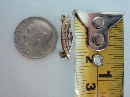 USA FRATERNITY PIN BETA PHI BETA. GOLD FILLED. MARKED. PEARLS. 457