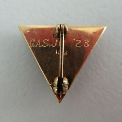 USA FRATERNITY SWEETHEART PIN. MADE IN GOLD 14K. 3 DIAMONDS. 1923. NAM