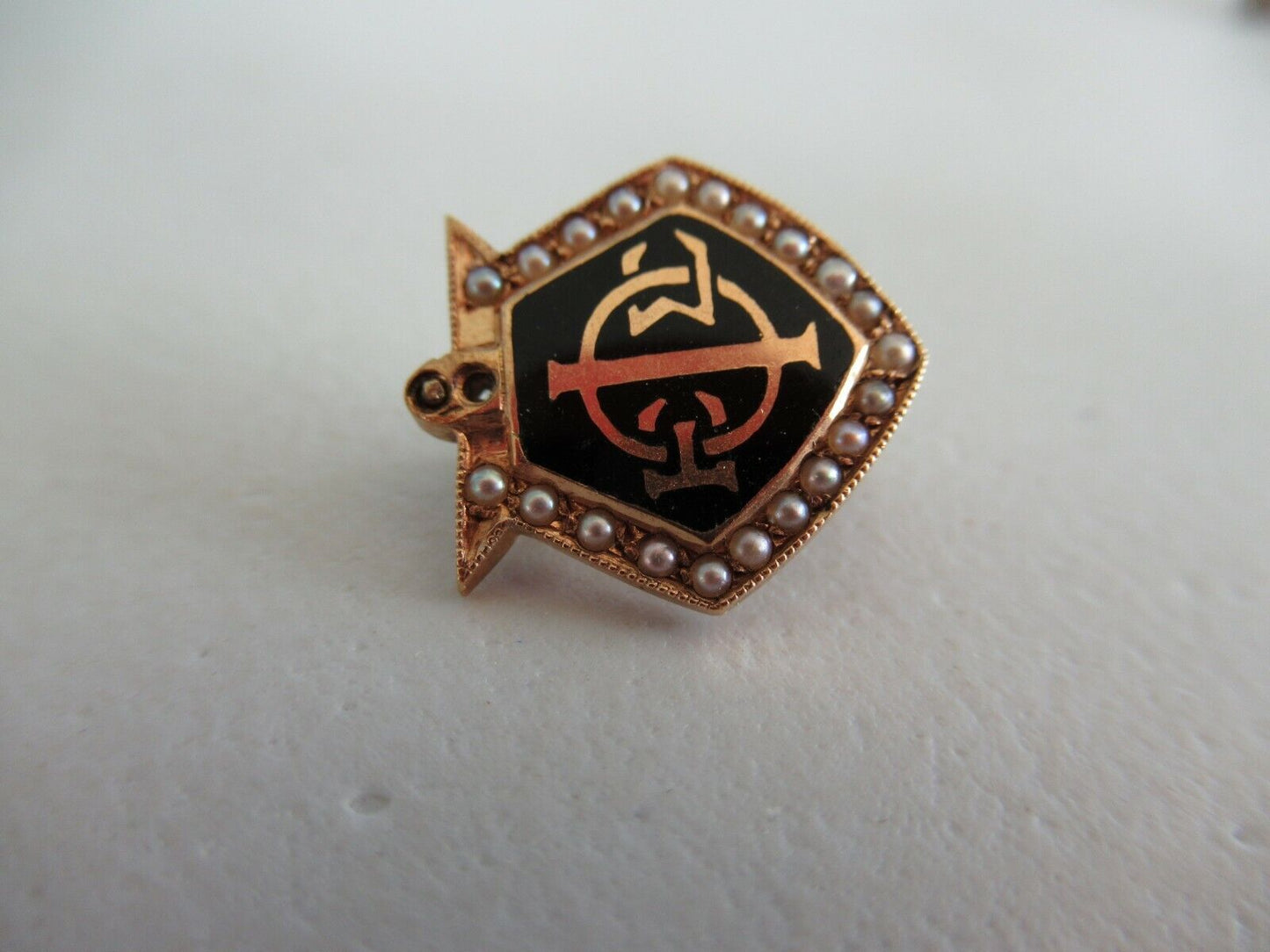 USA FRATERNITY PIN PHI EPSILON SIGMA. MADE IN GOLD. NAMED. 863