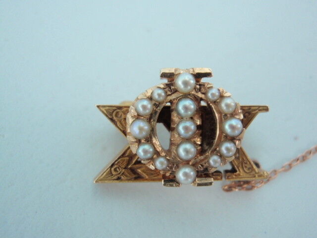 USA FRATERNITY PIN PHI SIGMA KAPPA. MADE IN GOLD 5.84G! NAMED AND DATE
