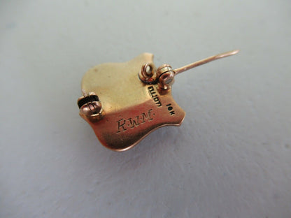 USA FRATERNITY PIN PHI LAMBDA SIGMA. MADE IN GOLD 10K. NAMED. MARKED.