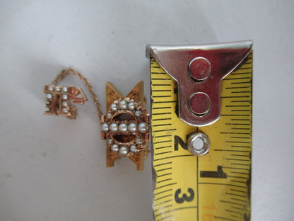 USA FRATERNITY PIN PHI SIGMA KAPPA. MADE IN GOLD. 4.87GRAMS! 1960. NAM