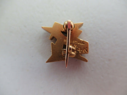 USA FRATERNITY PIN SIGMA KAPPA. MADE IN GOLD 14K. MAKER'S NAME. 903