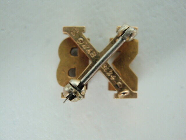 USA FRATERNITY PIN SIGMA XI BETA. MADE IN GOLD. NAMED. DATED 1924. 575