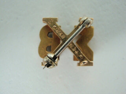 USA FRATERNITY PIN SIGMA XI BETA. MADE IN GOLD. NAMED. DATED 1924. 575