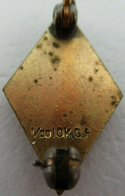 USA FRATERNITY SWEETHEART PIN. MADE IN GOLD FILLED. MARKED. 1664