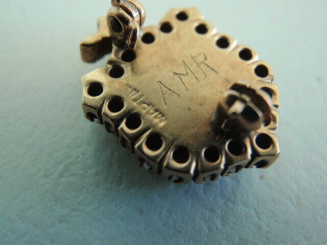 USA FRATERNITY PIN DELTA PI PHI. MADE IN GOLD. RUBIES. NAMED. MARKED.